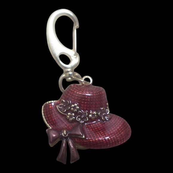 VTG Red Hat Society Jewelry Collection 8 Pieces Brooches, Earrings, Charm Watch - Picture 3 of 16